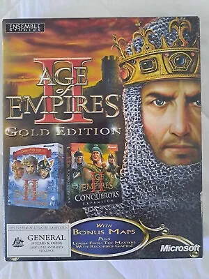 AGE Of EMPIRES II GOLD EDITION & CONQUERORS EXPANSION. Retro PC Game. • $44