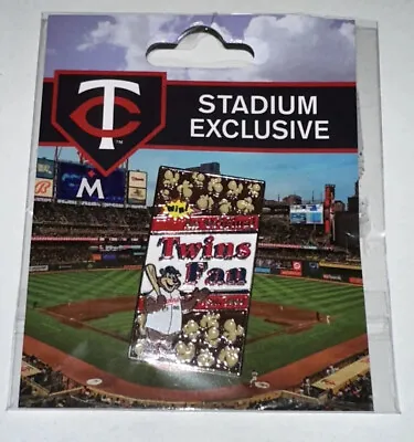 MINNESOTA TWINS Stadium Exclusive Twins Fan Lapel Pin Crackerjacks Box TC Bear • $29.99