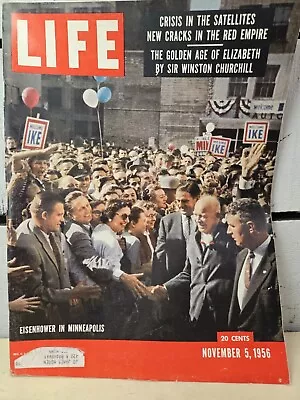 Vintage Life Magazine November 5 1956 President Eisenhower In Minnesota • $10.80