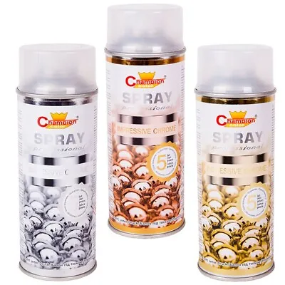 3 Colours Chrome Effect Spray Decorative Art Decor Mirror Effect Metallic Paint • £9.48