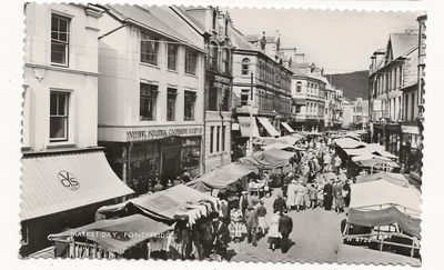 £5.99 • Buy 1964 Real Photo Postcard Market Day Pontypridd Glamorgan