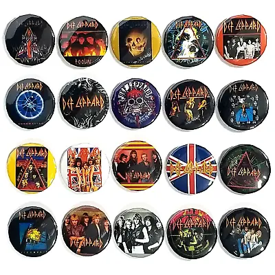 Def Leppard 80s Hair Band Hard Rock Music Buttons Pins 1  Pinbacks Lot Of 20 New • $11.99