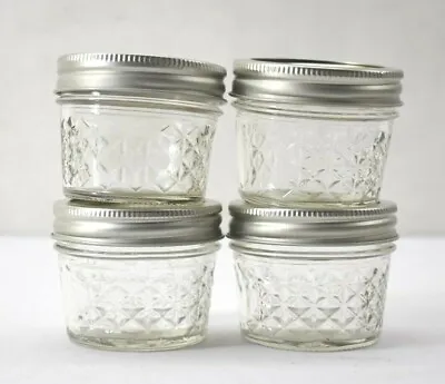 $17.79 • Buy Lot Of 4 Star Work Mason Jar BPA-Free Mini Canning Jars Bands Jelly Jars 4oz