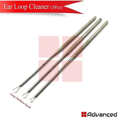 3Pcs Ear Wax Remover Medical Ear Cleaner Loop ENT Tools Small+Medium+Large • $9.85