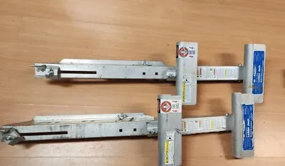 2 Used Werner Ladder Jack AC10-14-02S Short Body 2-Rung Aluminum 14  Stage Nice • $100