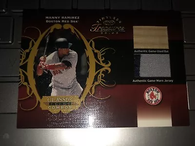 2003 Donruss Timeless Treasures Patch Dual Bat #23 Manny Ramirez Sp #/25 • $37.95