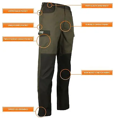 Game Mens Forrester Hunting Hiking Breathable Water Repellent Trousers - HB402 • £29.95