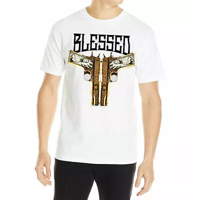 Mafioso Men's Blessed Short Sleeve T Shirt White Hip-Hop Clothing Apparel Tops • $19.99