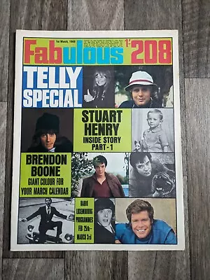 Fabulous 208 Magazine 1st March 1969- Brendon Boon/LuLu • £7