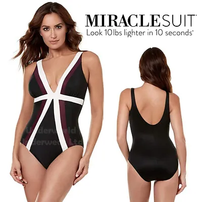 Miraclesuit Spectra Trilogy Non Wired Slimming Swimsuit 6516652 Black RRP £145 • £54.99