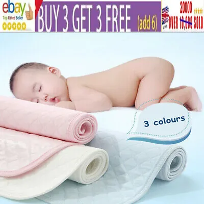 £11.86 • Buy Reusable Washable Absorbent Incontinence Bed Pads Sheet Mattress Protector Nyu