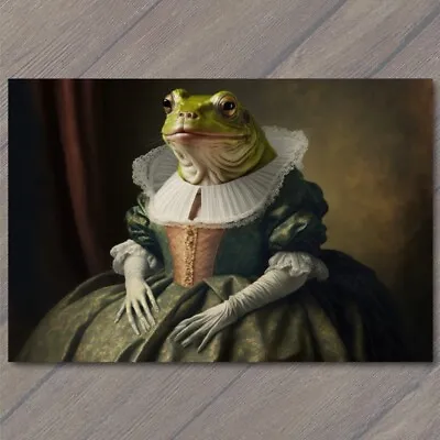 POSTCARD Victorian Frog Elegance In A Vintage Regal Dress Weird Funny Strange • $6