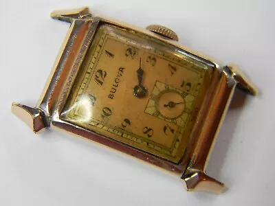 Vintage Bulova 8ah 14k Rgp Sterling Silver 15j Mens Watch Runs - No Minute Hand • $45