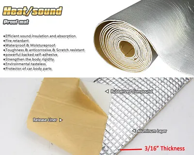 Heat Barrier Sound Material Deadener Car Cab Floor Hood Door Get Cool&Quiet Mat • $44.17