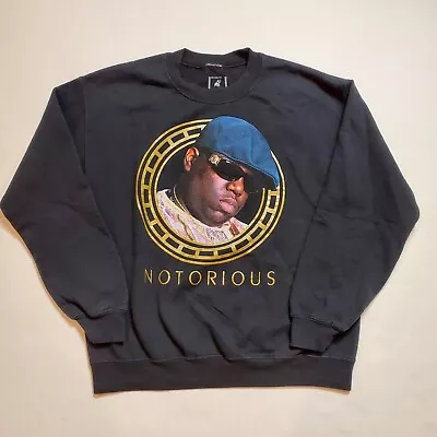 Brooklyn Mint Notorious BIG Mens Medium M Sweatshirt Black Biggie Smalls EUC Rap • $34.99