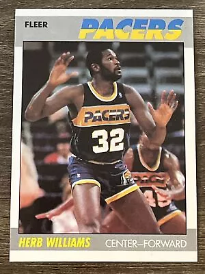 HERB WILLIAMS 1987 INDIANA PACERS 87-88 FLEER BASKETBALL #121 Of 132 MINT FRESH • $1.02