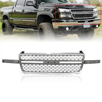 SS Style Chrome Grille Honeycomb Insert Fits 2003 2004 2005 06 07 Silverado • $99.64