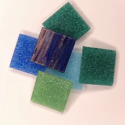 £8.89 • Buy 100 BLUE & GREEN Luxury Bisazza Italian Premium Vitreous Glass Mosaic Tiles