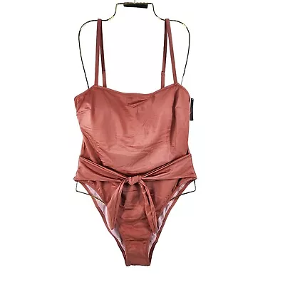 Victorias Secret Swim One Piece Tie Front Padded Bikini Swimsuit L  • $30.79