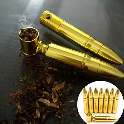 1x Portable Metal Aluminum Smoking Pipe Pocket Smoke Pipes Bullet Shaped Rocket* • $2.65