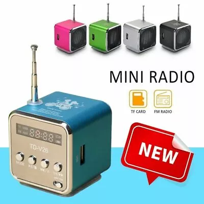 Portable Mini FM Radio Digital Speakers Music Player USB Support TF/SD Card • $12.19