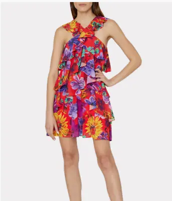 Milly Floral Dress Size 12 Womens Sleeveless Tiered Lexi Wildflower  • $27.99