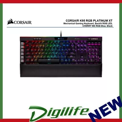 Corsair K95 RGB PLATINUM XT Cherry MX Blue Dynamic Per-Key RGB Backlighting • $369