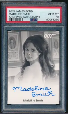 2015 James Bond Archives Madeline Smith Miss Caruso Auto Autograph PSA 10 Pop 2 • $300