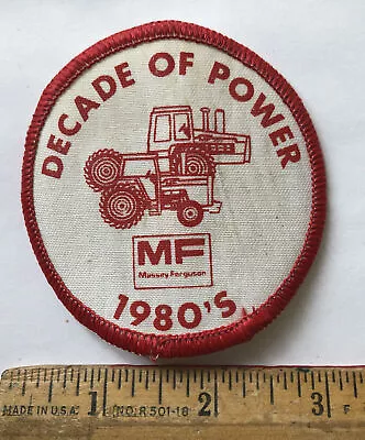 Vintage 1980s Massey Ferguson Decade Of Power Logo Patch Agricultural Tractor • $8.25