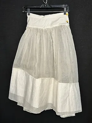 Hoops My Dear Multi Tiered Muslin Cotton And Stiff Crinoline Petticoat Size 8 • $14.99