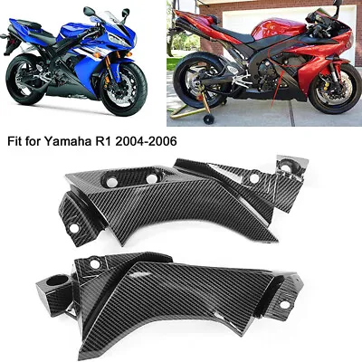 FOR YAMAHA YZF-R1 2004-2006 Pair Carbon Fiber Side Mid Frame Cover Panel Fairing • $48.40