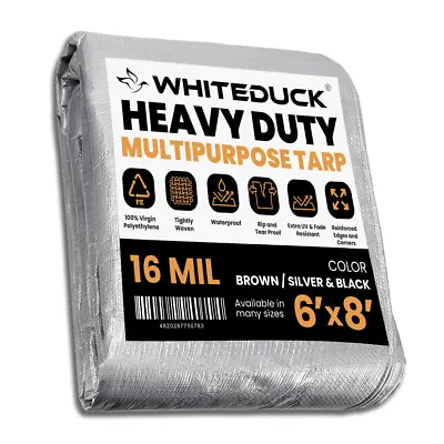 WHITEDUCK Super Heavy Duty Poly Tarp 16 Mil - Waterproof Canopy Cover Tarpaulin • $350