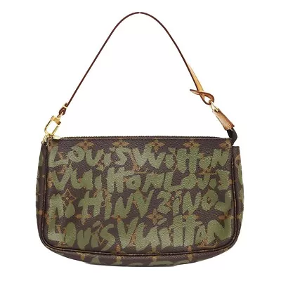 Authentic Louis Vuitton Monogram Graffiti Pochette Accessoires M92191 LV Used • £725.86