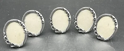 Lot Of 5 Mini Oval Picture Frames Art Nouveau Lily Of Valley With Stand & Glass • $34