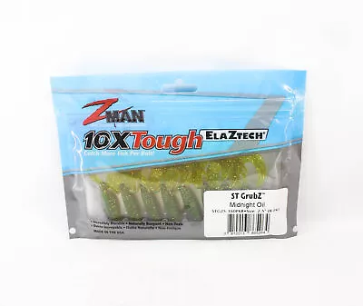 Zman Soft Lure ST GrubZ 2.5 Inch 8/Pack Midnight Oil (5264) • $20.90