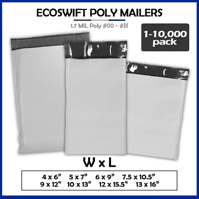 Poly Mailers 1.70MIL Shipping Envelope Plastic Mailing Bags Sealing Choose Size • $3.79