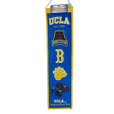 UCLA Bruins Wool Heritage Banner NCAA Football 32  New Embroidered Team Logo • $39.99
