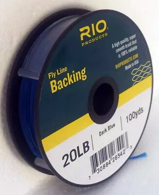 Rio 20 Lb 100 Yard Spool Of Dacron Backing In Dark Blue Fly Line & Reel Backing • $9.25