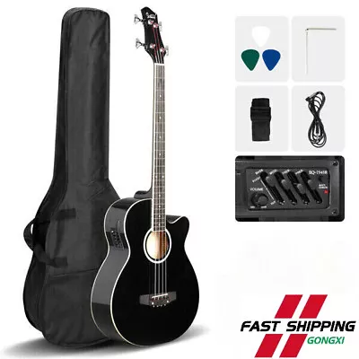 Sell Well Electric Acoustic Bass Guitar 4 String 4-Band Equalizer EQ-7545RBlack • $121.39