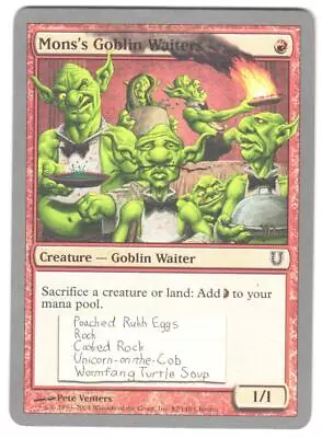 Magic_the_gathering Unhinged Mons's Goblin Waiters #82 2004MTGLP Common • $1.99