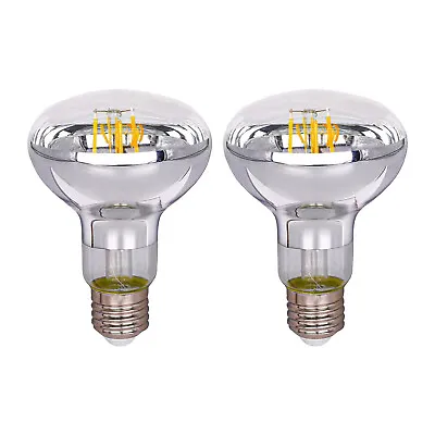 2 X R80 E27 8W 3000K 720 Lm Warm White Reflector LED Filament Bulb Lamp ES Globe • $29.99