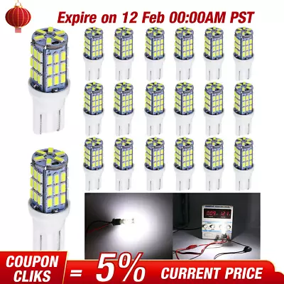 20 Pcs T10 Wedge 1.2W Bulb Pure White  LED For Malibu 12V DC Landscape Light • $11.98