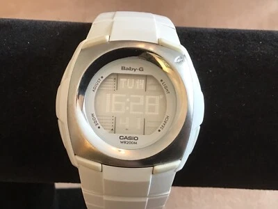 £29.99 • Buy Casio Baby G BG1221 Chrono Alarm Watch White Resin Case And Strap