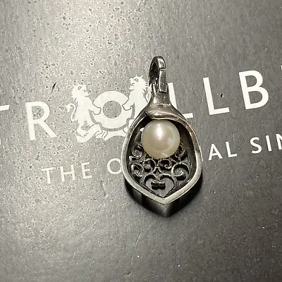 Trollbeads Soft Wind Of Change Pendant (Silver With Cultured Freshwater Pearl) • $70.15