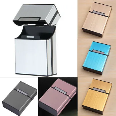 UK Aluminum Tobacco Holder Cigarette Case Lighter Pocket Box Storages Container • £2.40