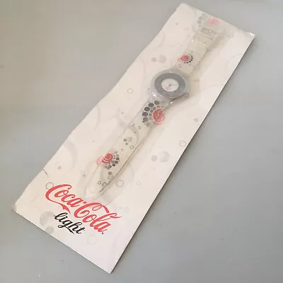 COCA-COLA Light Coke Watch Quartz Promotional White Dial Analog Wristwatch - NEW • £35.99