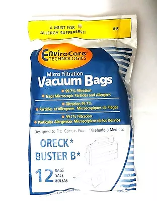 $8.99 • Buy 12 High Filtration Vacuum BAGS For ORECK Buster B Housekeeper Canister Vacuums