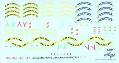 Powerslide 284 Modern Sports Car Tire Markings Decal • $6