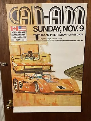 Vintage Original Mclaren Can Am Texas International Speedway Racing Poster • $50