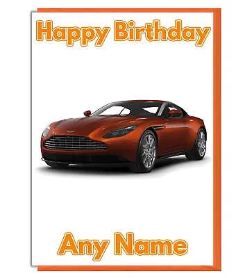 £3.75 • Buy Personalised Aston Martin Themed Birthday Card Husband - Dad Grandad Son Brother